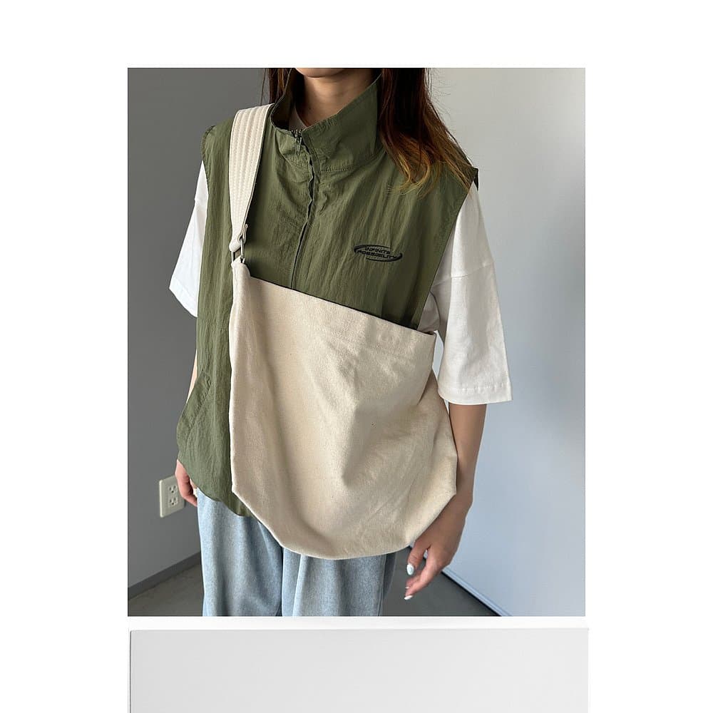 ナイロン ウィンドジレ ジップベスト